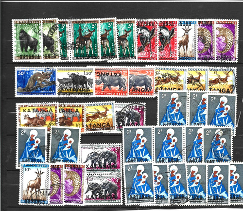 Timbres congo belge - congo,