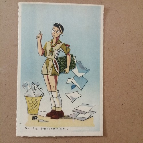 Carte postale scouts - -, le