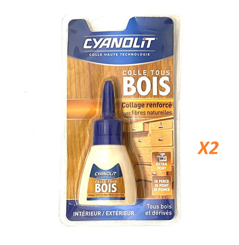 Colle bois cyanolit avec - à,
