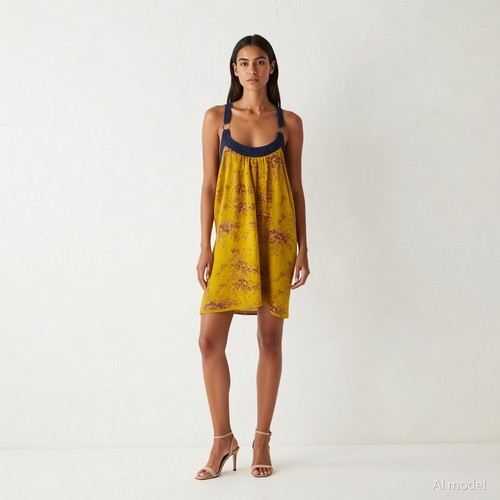 Boho robe longue jaune - robe,