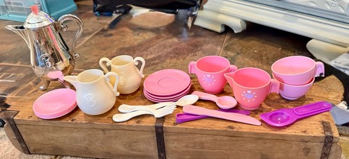 Vintage barbie tea pot set - vintage,