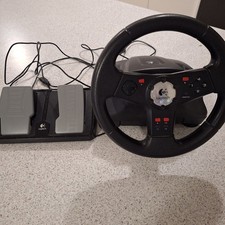Logitech Steering Wheel & Pedals – pc Boxed VGC, tested and works