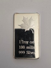 Lingot 100 mills 999 silver