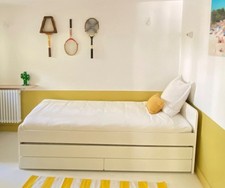 Lit SLÄKT SLAKT Ikea 892.277.31 avec 2 matelas