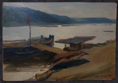 Ancien tableau huile - huile, sur
