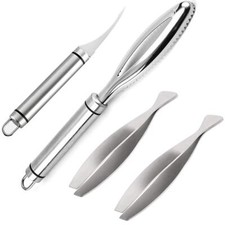 Ecailleur a Poisson Professionnel Grattoir à Écailles Éplucheur Peau Poisson ...