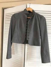 Theory Bolero Jacket Long Sleeve Grey Size 0 