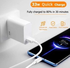Chargeur Rapide 33W + Câble Android Samsung Honor Xiaomi Cordon Adaptateur 
