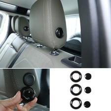 Black Rear Seat Headrest Button Cover Trim For Land Rover Defender 110 2020-2024