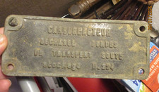 Ancienne Plaque Bronze