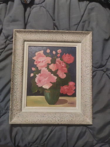 Ancien tableau huile - huile, sur