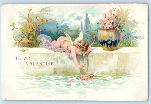 C1910 valentine cupid angel - valentine,
