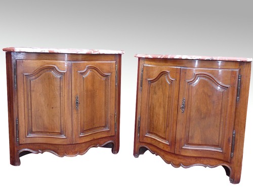 Paire encoignures louis xv - paire, d'encoignures