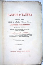 LIVRE ANCIEN PANTCHA-TANTRA DE