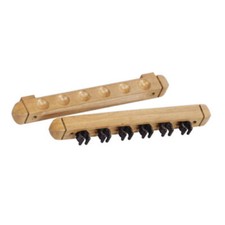 Porte queue billard portes queues mural chêne 6 clips