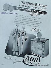 PUBLICITE AGA LA CUISINIERE FONDERIES DE ROSIERES A BOURGES DE 1937 FRENCH AD