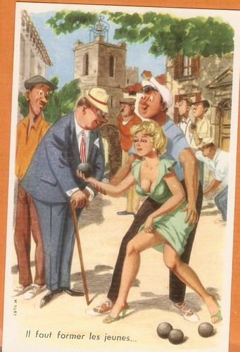 Huet carte postale dessin - ,