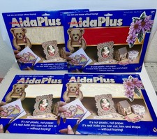 Lot of 4 Zweigart AidaPlus Aida Plus 14 Count No Fray Fabric 9x12"~ Cross Stitch