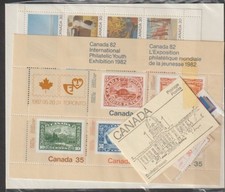 Canada Pochette  de timbres neuf canadiens Janvier a Juin 1982