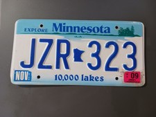 2008 Minnesota Vehicle Auto Car Truck License Plate JZR 323