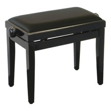 Banc de Piano Noir Avec Cuir