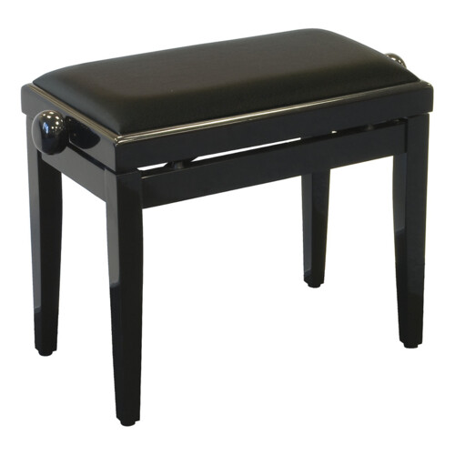 Banc piano noir avec cuir - avec,