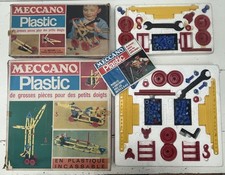 LOT 2 boxes MECCANO PLASTIC A & B (1000 & 1001) - 1970s - VGC & complete