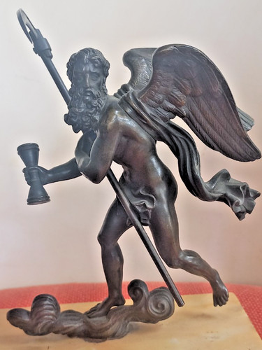 Sculpture bronze chronos - sculpture,