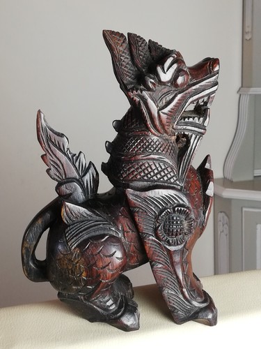 Chien fô asiatique bois - chien,