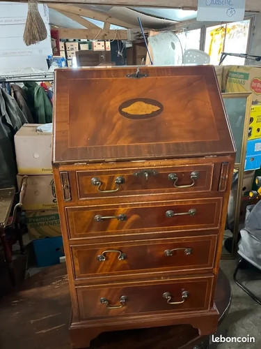 Bureau compact vintage bois - bureau, en