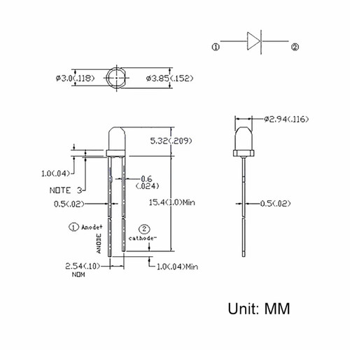 100 led 3mm - led, f3