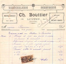 1929 MARECHALERIE SERRURERIE CH BOUTTIER A LAVARDIN - M. FRESNEAU
