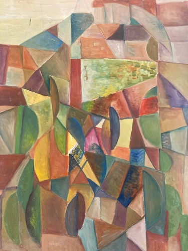 Peinture huile sur papier - peinture,