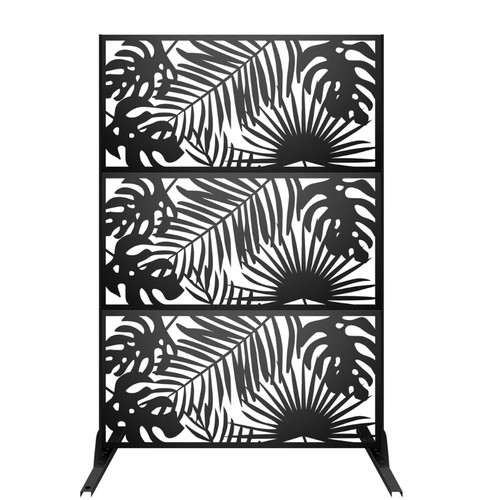 Metal outdoor privacy fence - outdoor,