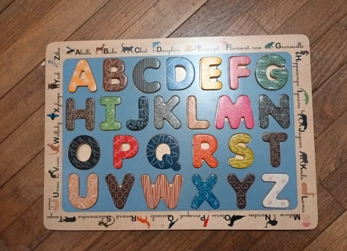 Puzzle bois alphabet djeco - puzzle,