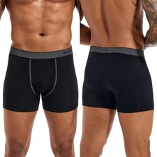 Lot 5 Boxers Homme Noirs Coton