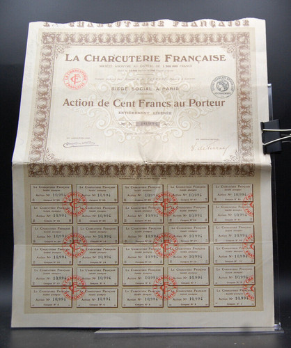 Action 100 francs - action,