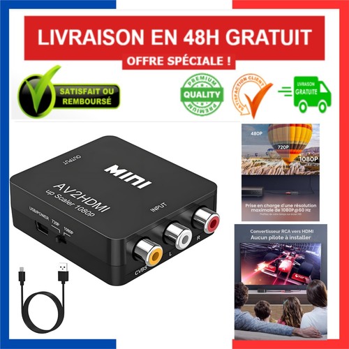 Convertisseur rca vers hdmi - convertisseur,