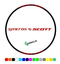 Kit de 8 logos autocollants en vinyle pour jantes de vélo VTT SYNCROS - SCOTT