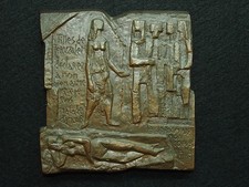 PLAQUE BRONZE PIERRE DE GRAUW