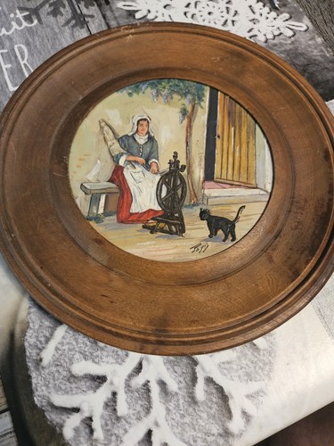 Cadre assiette murale bois - cadre, en
