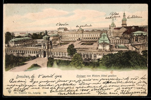 Carte postale dresde chenil - carte,