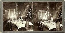 Amsterdam Table Art Dining Room? 1914 Vintage Amateur Stereo Photo 