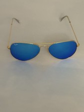 Ray Ban Sunglasses Aviator RB3025 112/17 Gold Frame Blue Flash Mirror 58mm