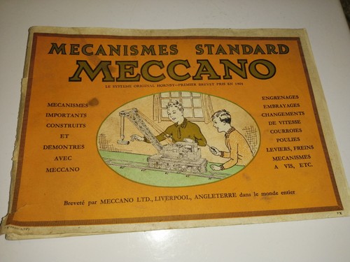 Ancienne notice meccano - ancienne,