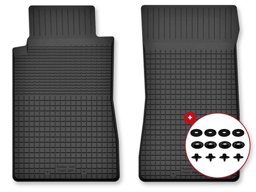Tapis avant caoutchouc - , bac