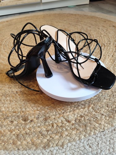 Mules lacets noires - à,
