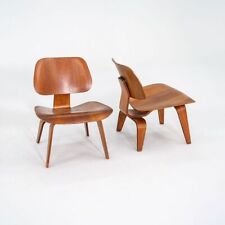 1950s Pair of Herman Miller Ray & Charles Eames LCW Lounge Chairs in Calico Ash