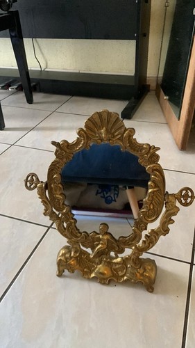 Ancien miroir sur pied - ancien,