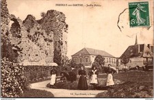 24117 postcard 72 Fresnay sur sarthe - Public Garden